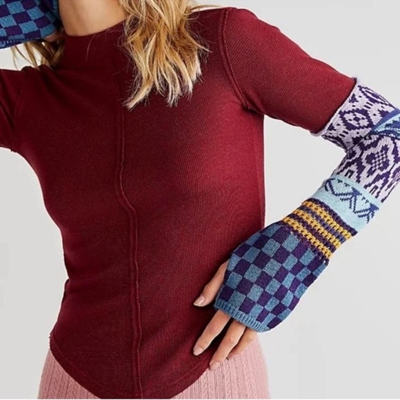 NWT Free People Gorgeous Thermal Cuff Long Sleeve Top - Picture 3 of 9